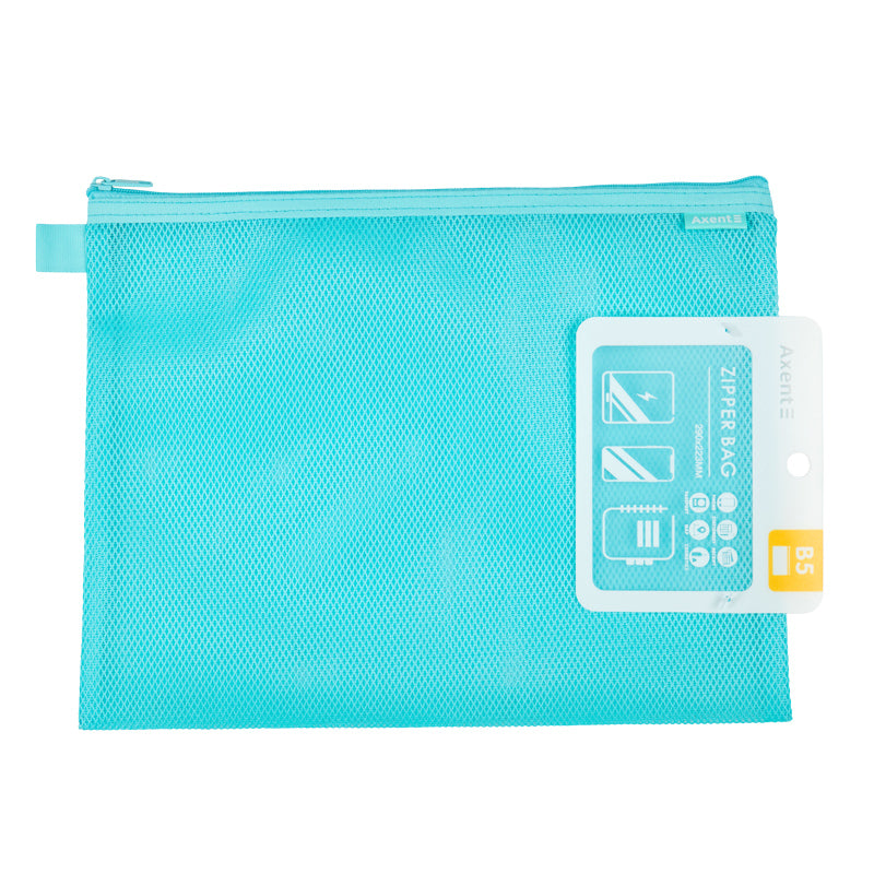 Druckverschlussmappe Axent Travel 1441-07-A, B5, blau