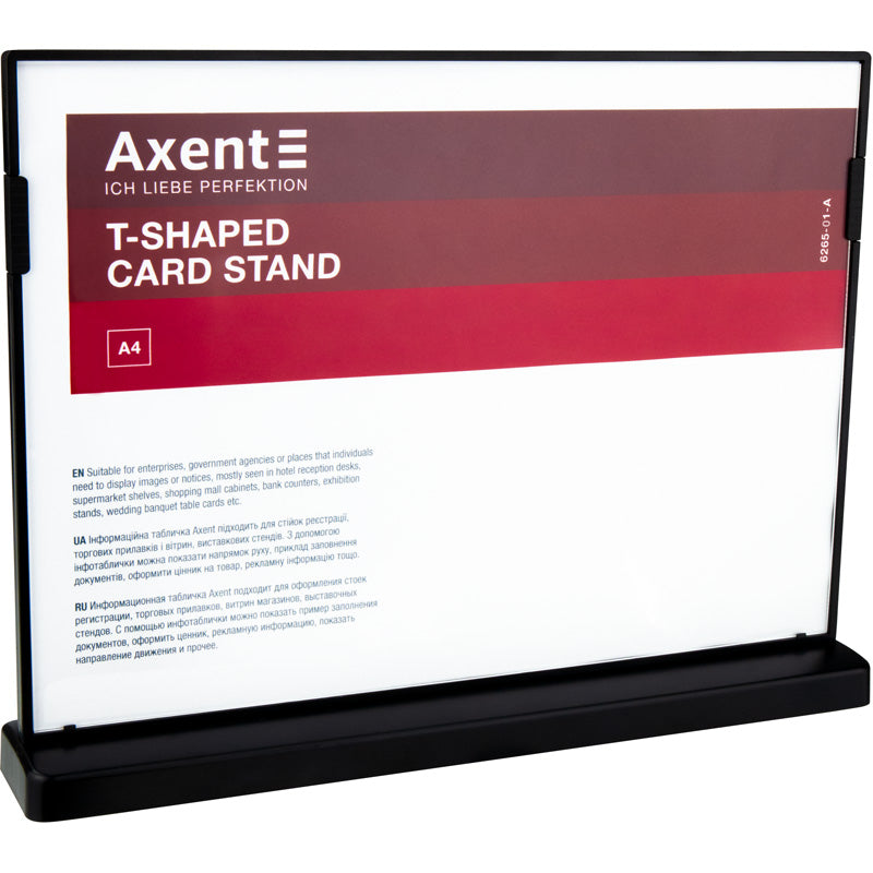 Hinweisschild Axent 6265-01-A, A4, quer, schwarz