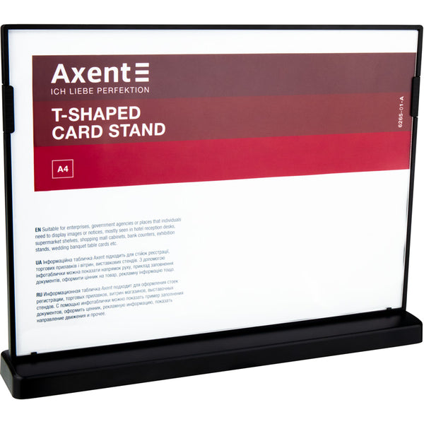 Hinweisschild Axent 6265-01-A, A4, quer, schwarz