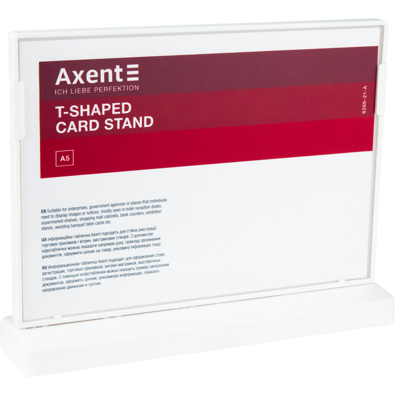 Hinweisschild Axent 6266-21-A, A5, quer, weiß