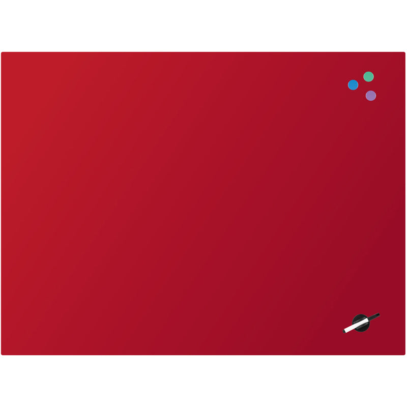 Glas-Magnetmarkertafel Axent 9616-06-A, 90x120 cm, rot