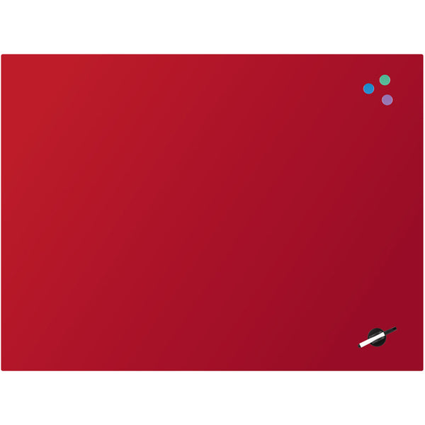 Glas-Magnetmarkertafel Axent 9616-06-A, 90x120 cm, rot