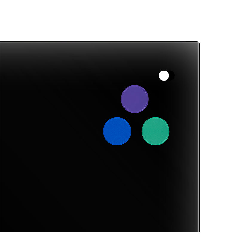 Glas-Magnetmarkertafel Axent 9616-01-A, 90x120 cm, schwarz
