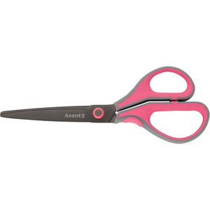 Büroscheren Axent Titanium Lite 6406-02-A, 19 cm, mit gummierten Komfort-Griffen, grau-rosa