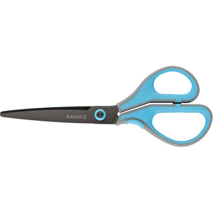 Büroscheren Axent Titanium Lite 6406-05-A, 19 cm, mit gummierten Komfort-Griffen, grau-blau