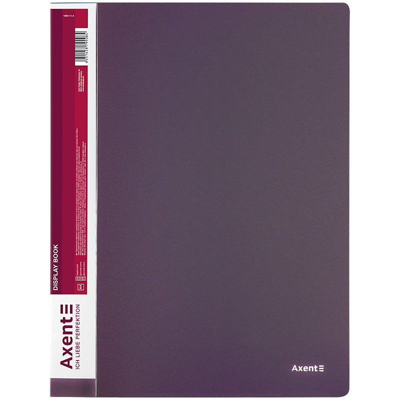 Sichtbuch Axent 1060-11-A, A4, 60 Hüllen, pflaumenfarbe