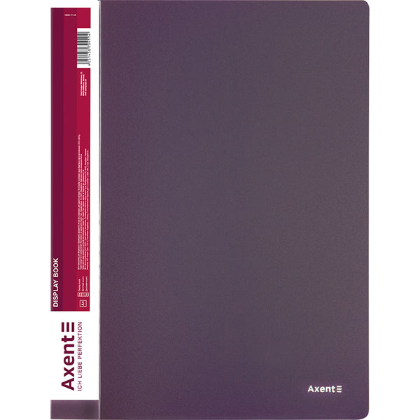 Sichtbuch Axent 1280-11-A, A4, 80 Hüllen, pflaumenfarbe