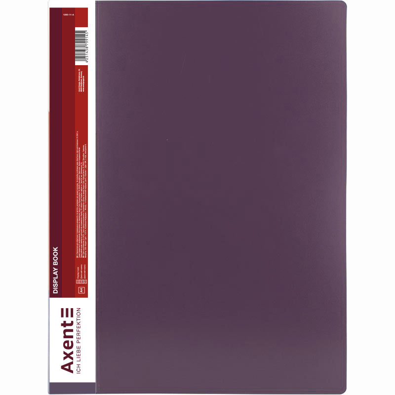 Sichtbuch Axent 1200-11-A, A4, 100 Hüllen, pflaumenfarbe