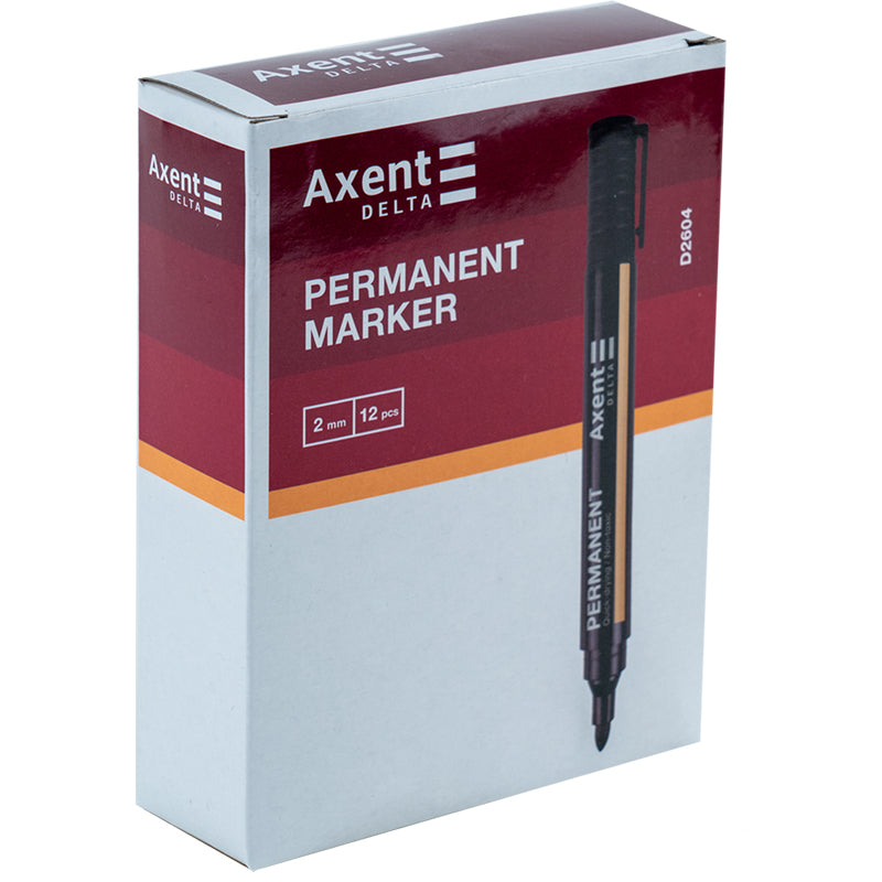 Marker Permanent Delta Standard D2604, 2 mm, rund, schwarz
