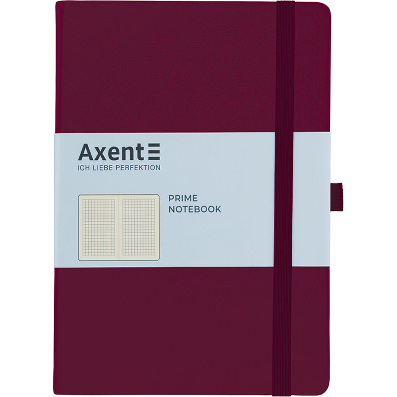 Notebook Axent Partner Prime 8305-46-A, A5, 145x210 mm, 96 sheets,  squared, hard cover, wine