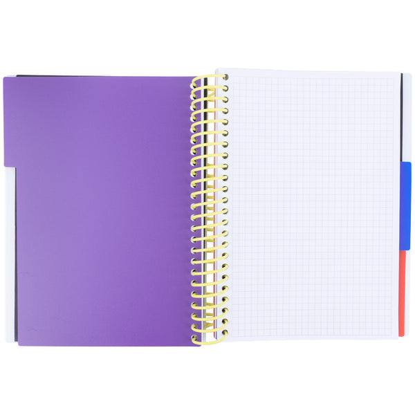 Notebook with dividers Axent 8405-06-A, А5, 120 sheets, squared, yellow