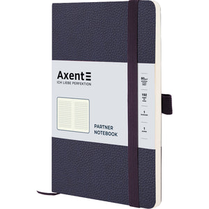 Notizbuch Axent Partner Soft Skin 8616-02-A, A5-, 125x195 mm, 96 Blatt, kariert, flexibler Umschlag, blau