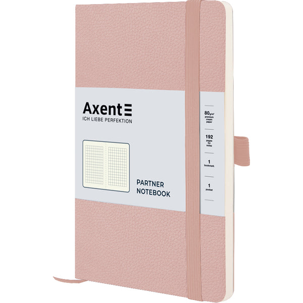 Notizbuch Axent Partner Soft Skin 8616-24-A, A5-, 96 Blatt, kariert, purpurrot