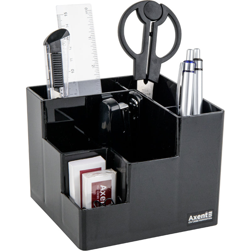 Schreibtischset Axent Cube 2106-01-A, 9-teilig, schwarz