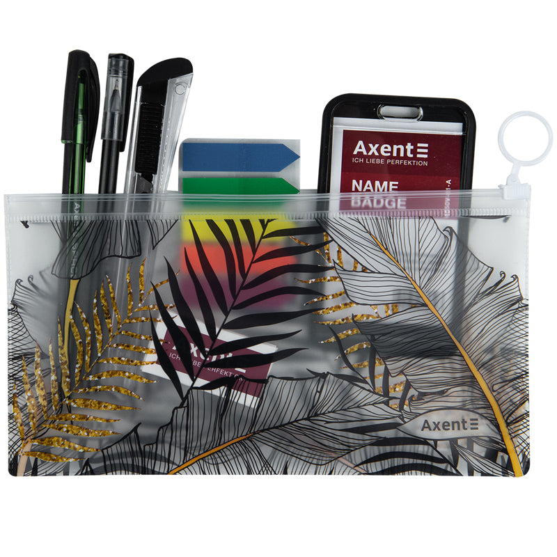 Reißverschlussmappe Axent  Soft Touch Jungle 1447-01-A, DL