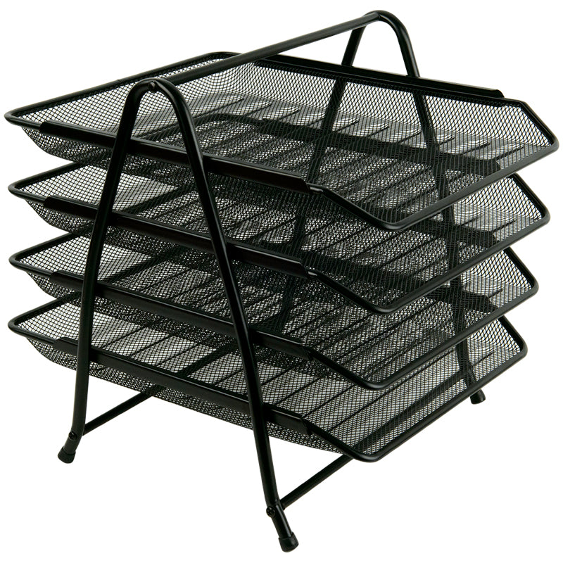 Metall Briefkorb Axent 4-in-1 2129-01-A, 300x350x330mm, schwarz