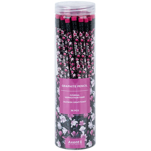 Graphitstift Axent Floral Black 9009-14-A, HB, 2,2 mm
