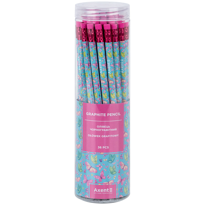 Graphitstift Axent Summer Butterly 9009-18-A, HB, 2,2 mm