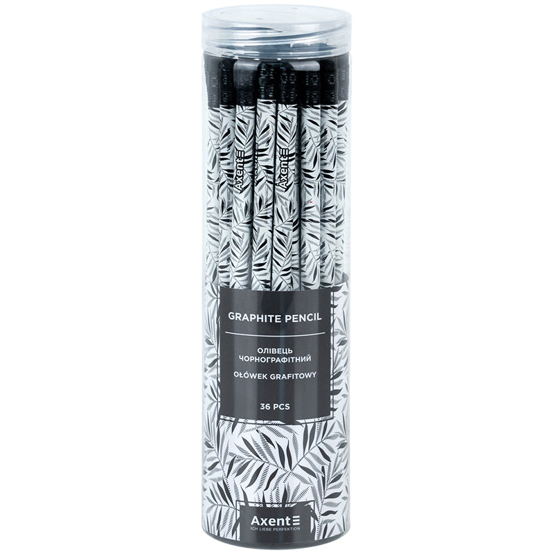 Graphitstift Axent Black Leaves 9009-19-A, HB, 2,2 mm