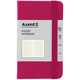 Notizbuch Axent Partner 8301-50-A, 90x150 mm, 96 Blatt, kariert, purpurrot