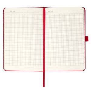 Notizbuch Axent Partner Bave 8201-03-2-A, 125x195 mm, 96 Blatt, Zelle, rot