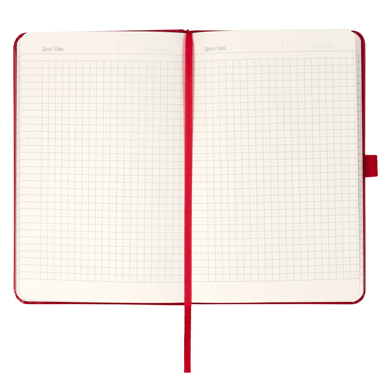 Notizbuch Axent Partner Glory 8201-03-3-A, 125x195 mm, 96 Blatt, Zelle, rot