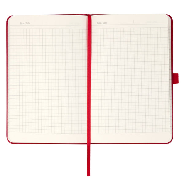 Notizbuch Axent Partner Glory 8201-03-3-A, 125x195 mm, 96 Blatt, Zelle, rot