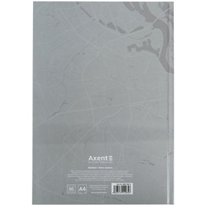Notizbuch Axent Freedom 8422-550-A, A4, 96 Blatt, kariert, grau