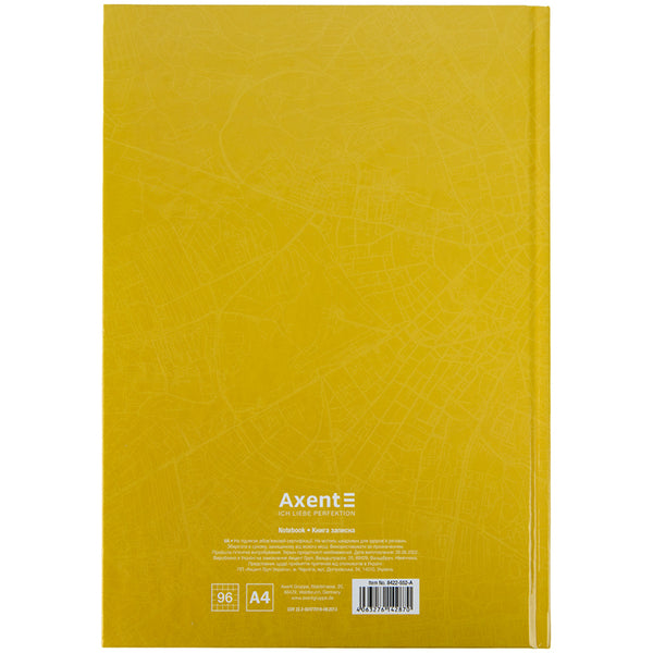 Notizbuch Axent Courage 8422-552-A, A4, 96 Blatt, liniert, gelb