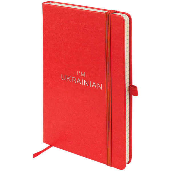 Notebook Axent Partner Lux Ukrainian 8202-06-4-A, 125x195 mm, 96 sheets,  squared, red