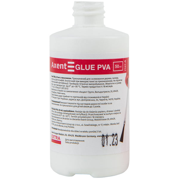 Kleber PVA  Axent "Extra" 7127-A, Bürokleber, mit Pinsel, 50 ml
