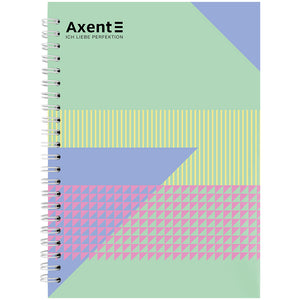 Spiralnotizbuch Axent 8032-19-A, A5, 145x210 mm, 96 Blatt, kariert, fester einband