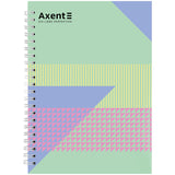 Spiralnotizbuch Axent 8032-19-A, A5, 145x210 mm, 96 Blatt, kariert, fester einband