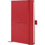 Notizbuch Axent Partner Soft Skin Ukrainisch 8616-06-2-A, 125x195 mm, 96 Blatt, Zelle, rot