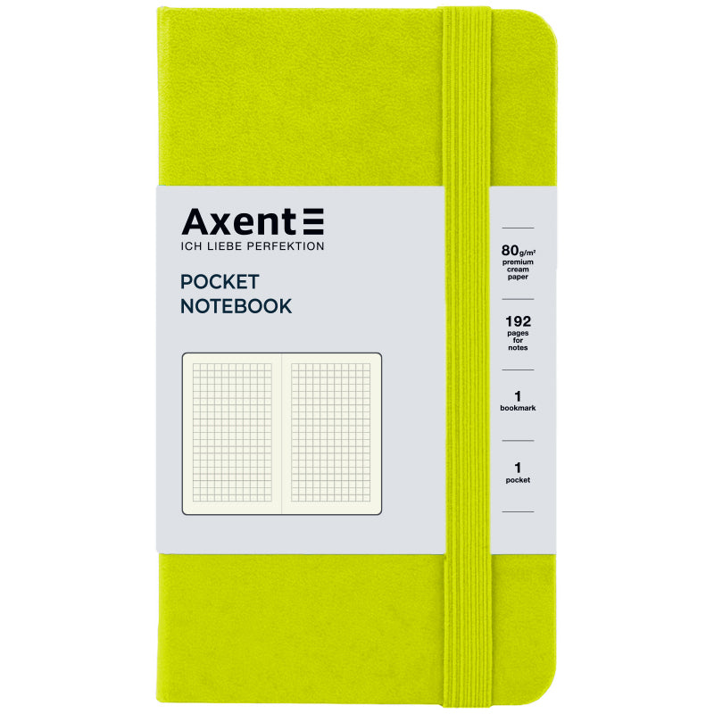 Notizbuch Axent Partner 8301-60-A, 95x150 mm, 96 Blatt, Zelle, Zitrone