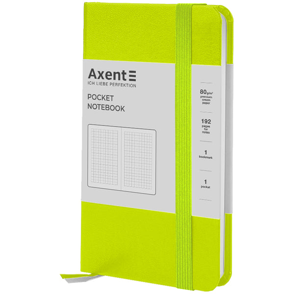 Notizbuch Axent Partner 8301-60-A, 95x150 mm, 96 Blatt, Zelle, Zitrone