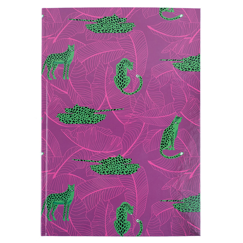 Notebook Axent Leopard 8422-555-A, А4, 96 sheets, squared, pink