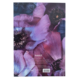Notebook Axent Flora 8423-25-A, А4, 192 sheets, squared, purple