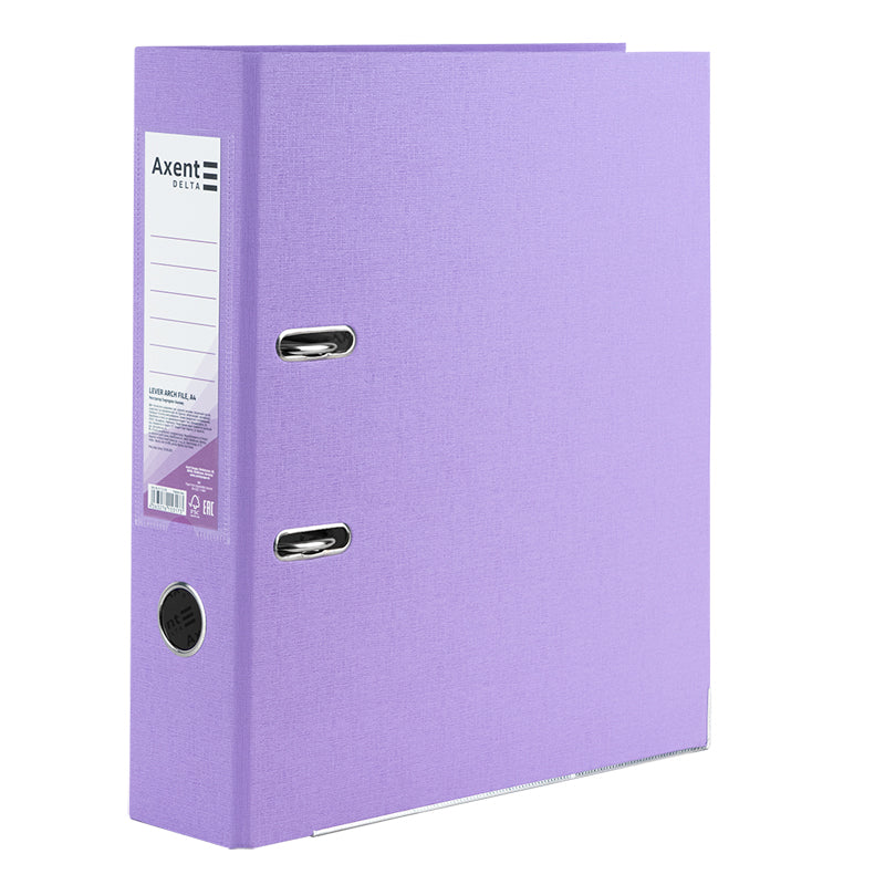 Ordner Axent Delta D1714-36C, einseitig, A4, 75 mm, montiert, Pastelini, Flieder