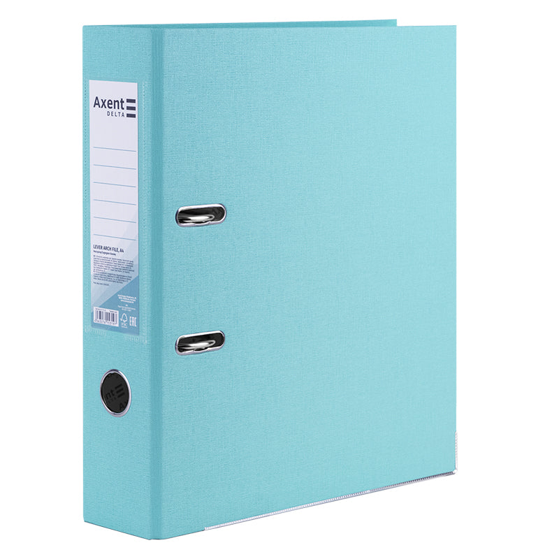 Ordner Axent Delta D1714-22C, einseitig, A4, 75 mm, montiert, Pastelini, Türkis