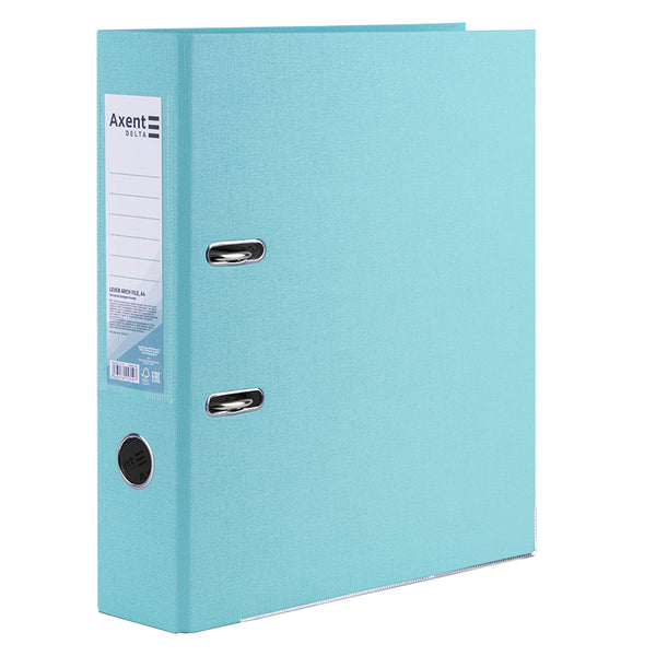 Ordner Axent Delta D1714-22C, einseitig, A4, 75 mm, montiert, Pastelini, Türkis