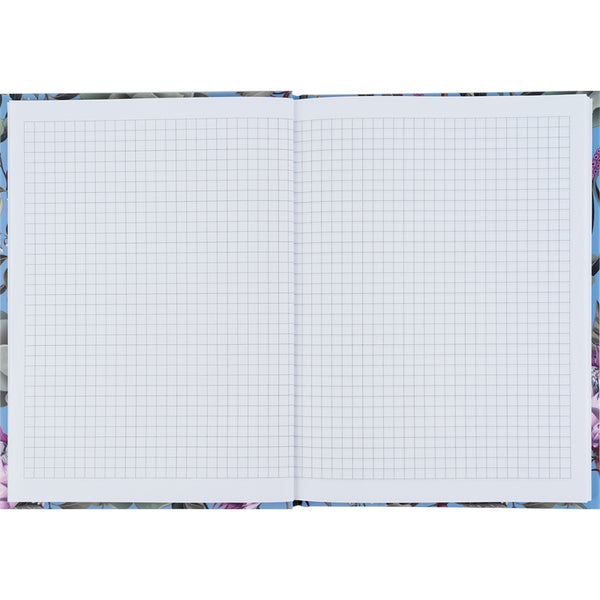 Notizbuch Axent Bloom 8456-2-A, А5, 96 Blatt, kariert, lichtblau