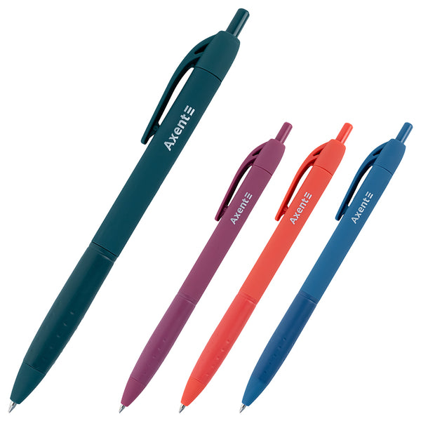 Ballpoint pen Axent Earth Colors AB1097-02-A, 0.7 mm, retractable, blue