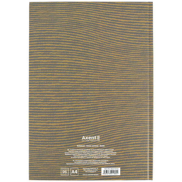 Notizbuch Earth Colors 8422-575-A, A4, 96 Blätter, Zelle, Endlos