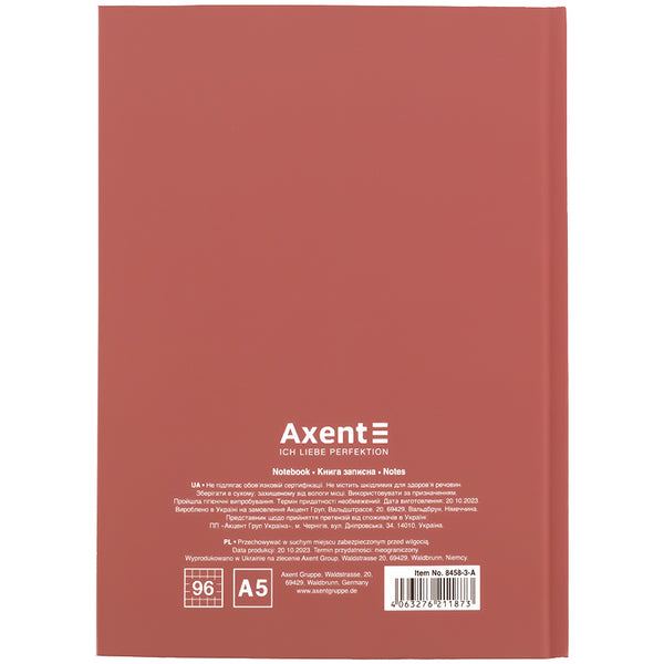 Notizbuch Dream 8458-3-A, A5, 96 Blätter, Zelle, Hardcover