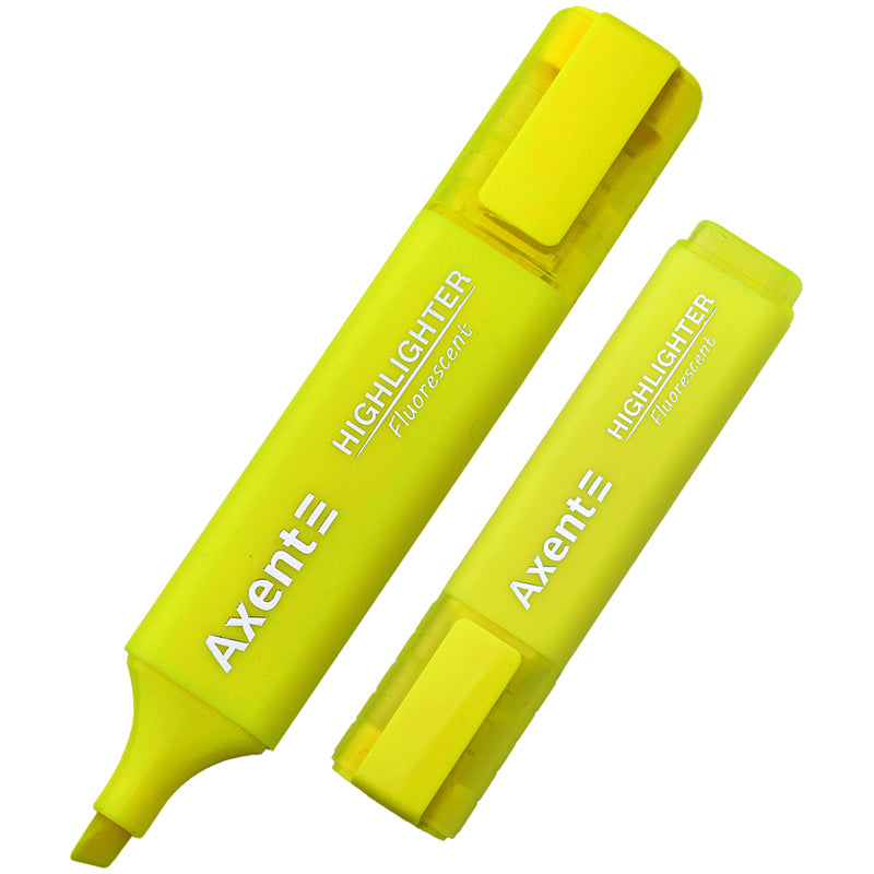 Marker Axent Highlighter 2537-08-A, 1-5 mm, keilförmig, gelb