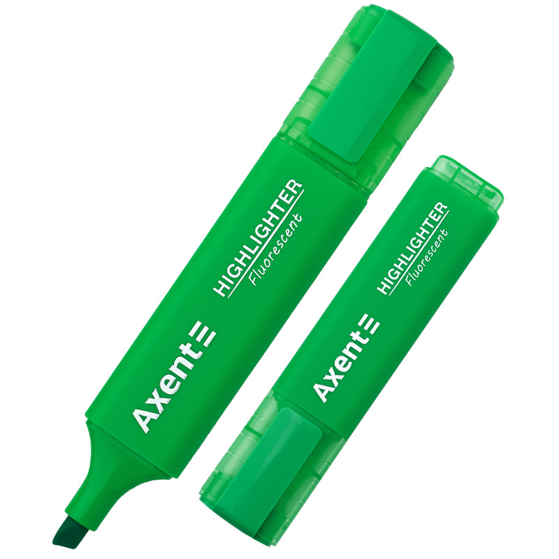 Marker Axent Highlighter 2537-04-A, 1-5 mm, keilförmig, grün