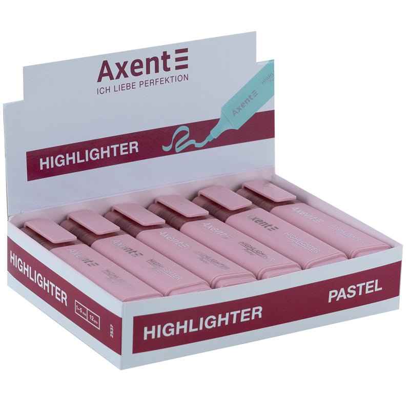 Marker Axent Highlighter 2537-36-A, 1-5 mm, keilförmig, pastell-lavendel