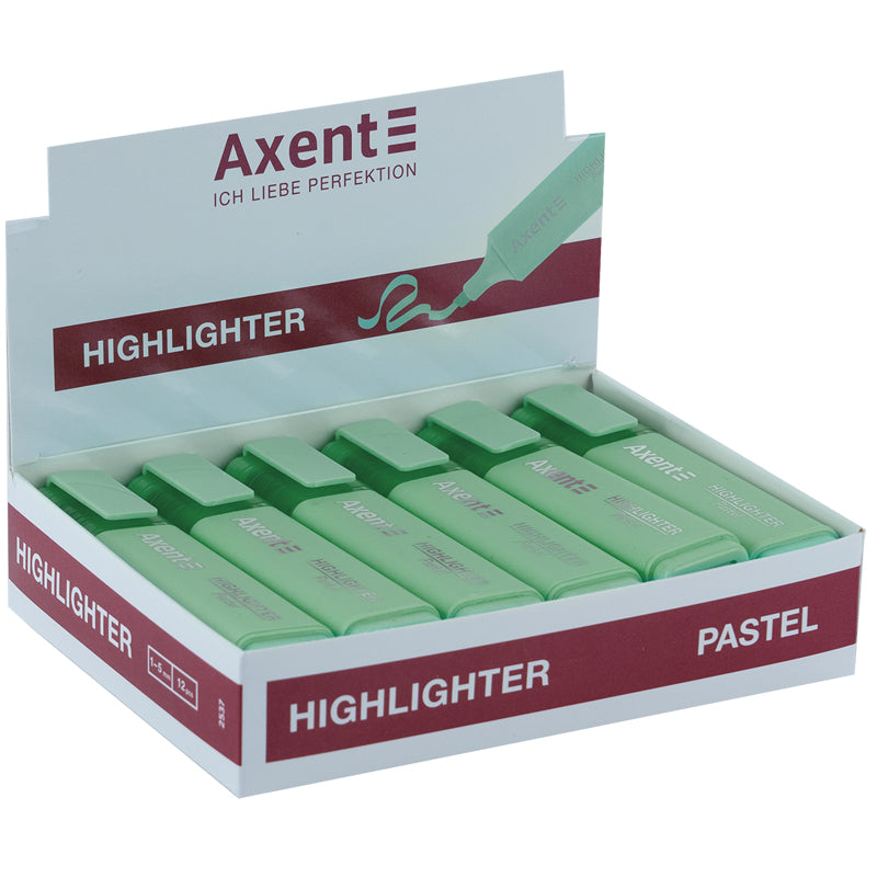 Marker Axent Highlighter 2537-18-A, 1-5 mm, keilförmig, pastell mint