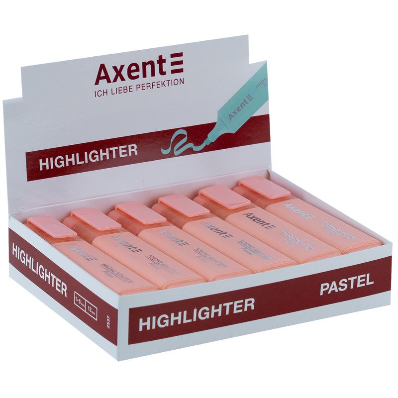 Marker Axent Highlighter 2537-24-A, 1-5 mm, keilförmig, pastellrosa